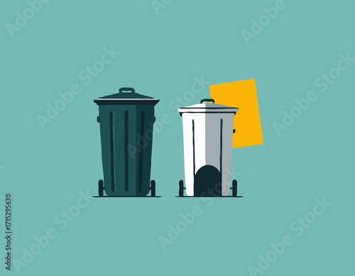 trash can vector illustration