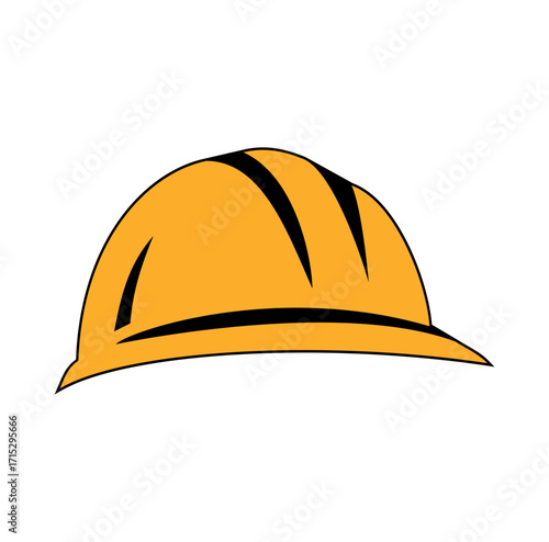 Construction Helmet Simple Logo Design Icon Digital