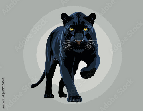 panther vector image with high detail and realistic