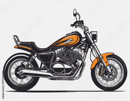 Cool motorcycle vector art for graphic design