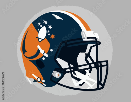 unique and cool helmet american football vector