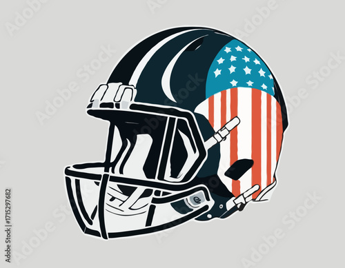 unique and cool helmet american football vector
