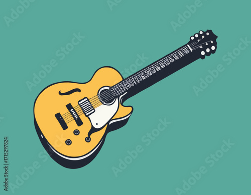 unique and cool vector guitar