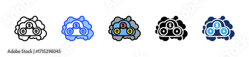 So2 Pollution Icon Collection With Multiple Styles