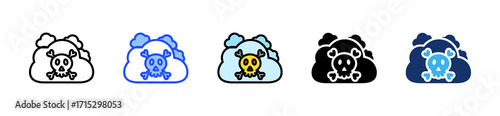 Co Carbon Monoxide Icon Collection With Multiple Styles