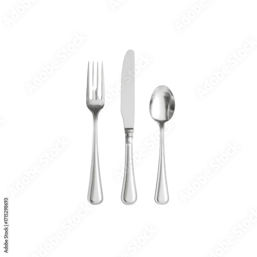 Elegant Stainless Steel Cutlery Set Fork, Knife, and Spoon