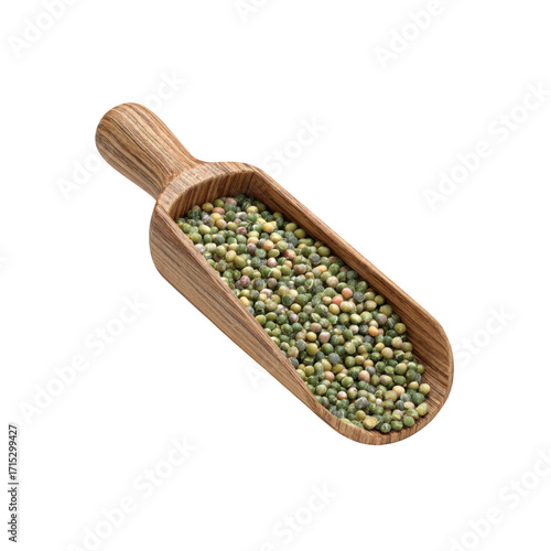 Wooden Scoop of Green Split Peas