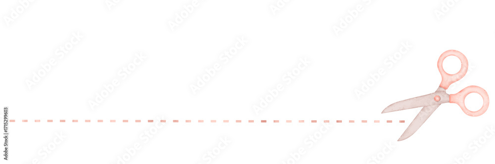 Fototapeta premium scissors watercolor illustration