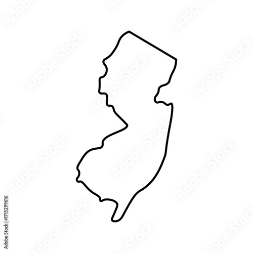 New Jersey state map outline