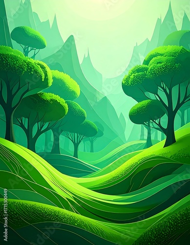 Lush green landscape