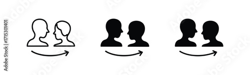 Team transfer symbol vector, modern user management and workflow icon design, perfect for HR tools, organizational flowcharts, business apps, and professional interface projects