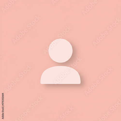 Minimalist User Icon on Pastel Background for Social Media