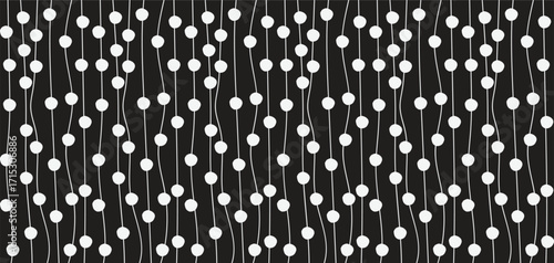 Almeda Mint turquoise pattern on black background