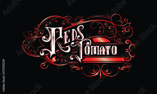 REDS TOMATO lettering custom style design