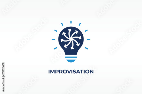 IMPROVISATION vector, icon or logo sign isolated symbol illustration