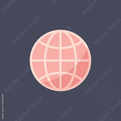 Minimalist Globe Icon for Global Communication