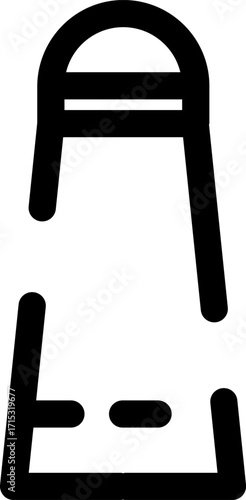 Minimalistic Rounded Modern Line Art Pepper salt Icon