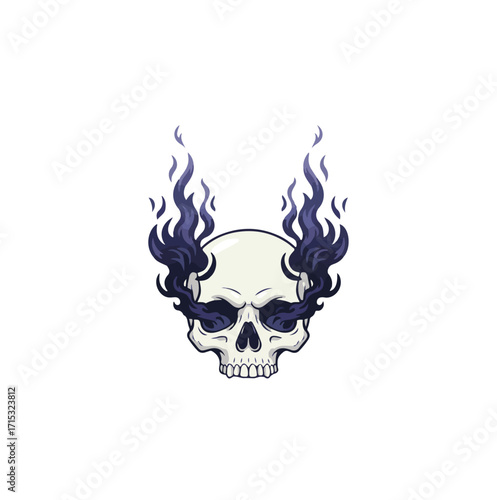 Skull with Smoke Effect for Horror Concept