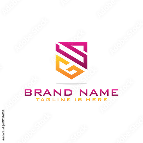 G S initial letter logo design