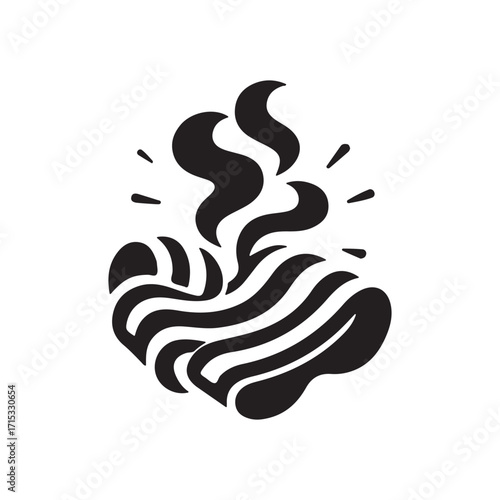 Bacon vector illustration on a white background.Simple design,perfect for various uses.