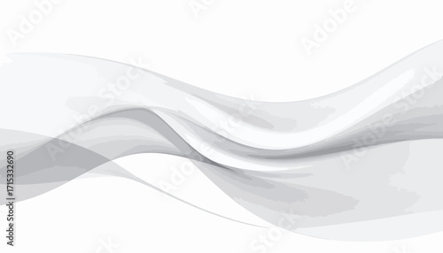 Abstract White Wave Background Design.