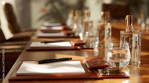 Conference Room Table Setting