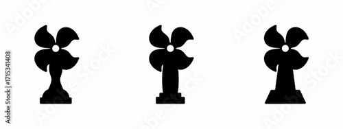 Vector template. Fan icon. Fan icon set. Fan. Vector icon collection. Vector illustration design elements. Stock vector.