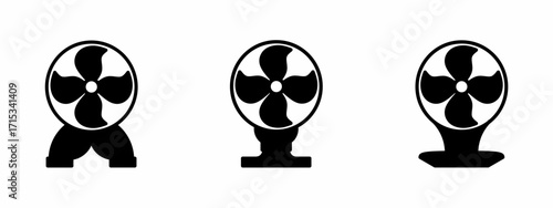Vector template. Fan icon. Fan icon set. Fan. Vector icon collection. Vector illustration design elements. Stock vector.