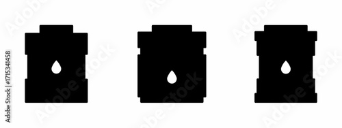 Vector template. Oil barrel icon. Oil barrel icon set. Oil barrel. Vector icon collection. Vector illustration design. Stock vector.