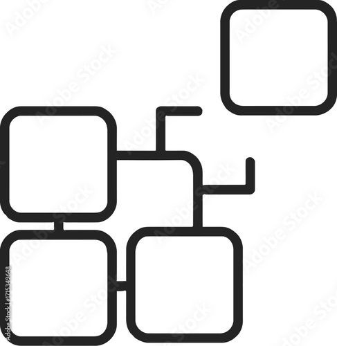 Modular ECU Cluster Flat Vector Icon