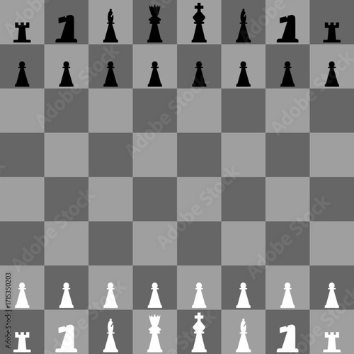 black chess board