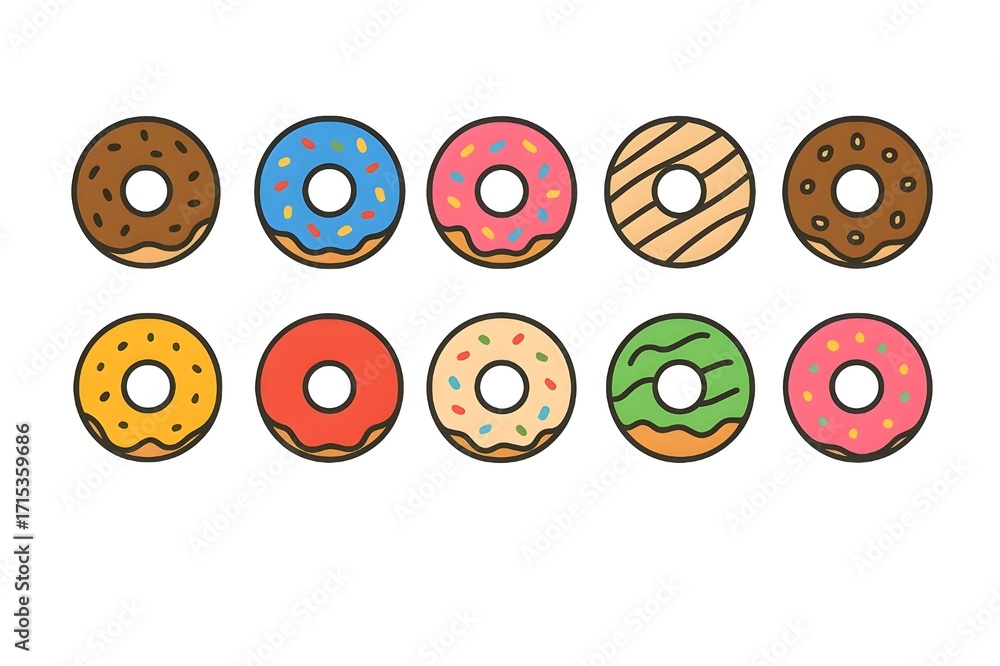 Fototapeta premium set of donut