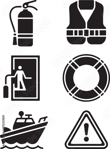 Safety icons for maritime and emergency preparedness