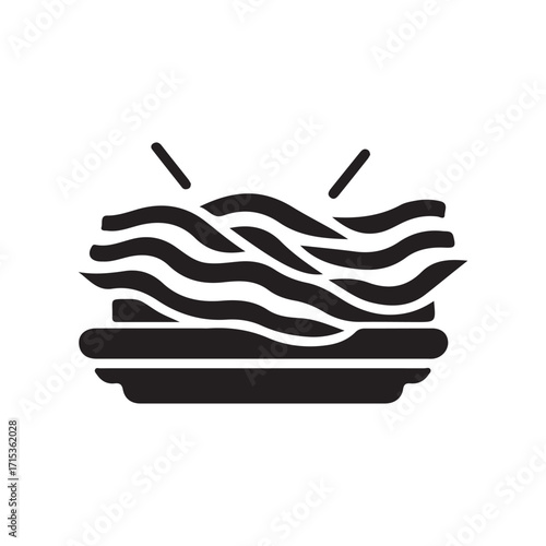 Bacon vector illustration on a white background.Simple design,perfect for various uses.
