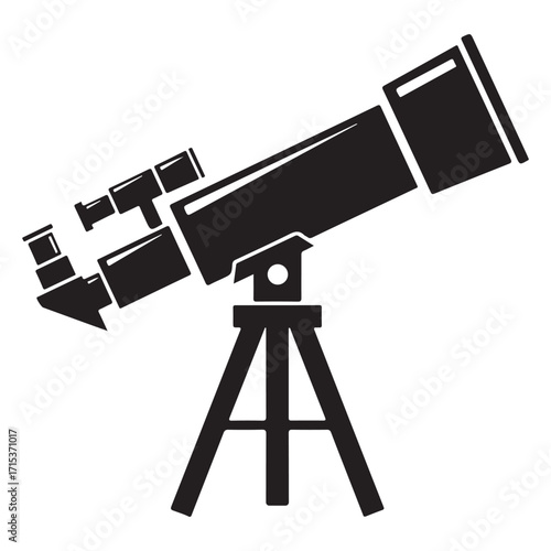Telescope Silhouette Vector Illustration Design