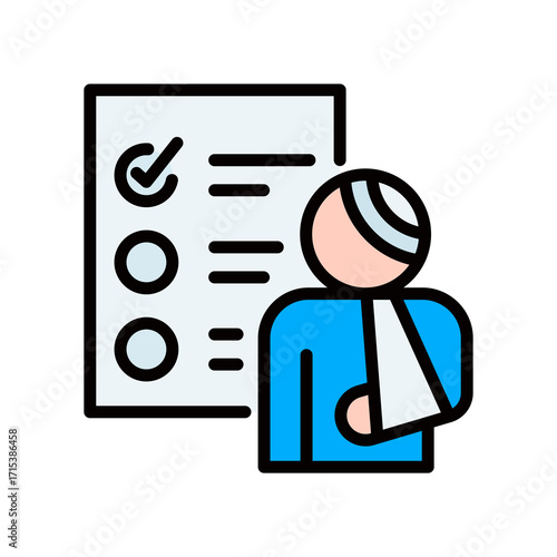 Triage lineal color icon