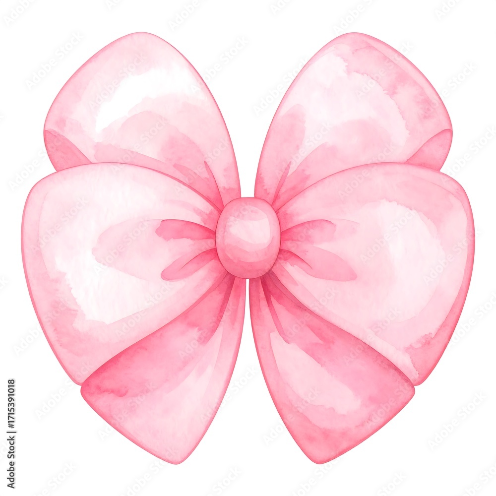Fototapeta premium Watercolor pink bow