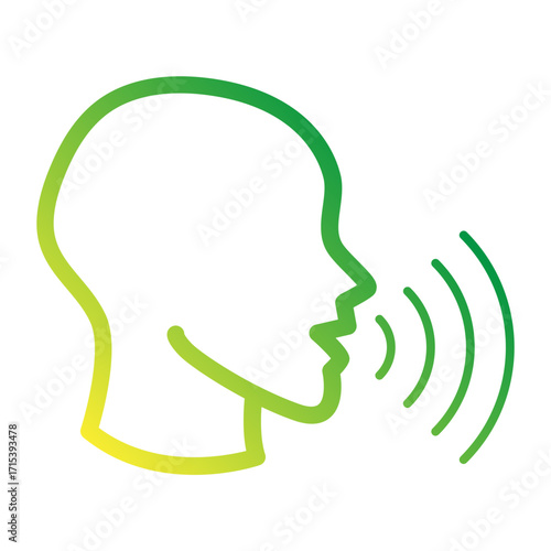 Voice control gradient icon symbolizing healthy tech interaction