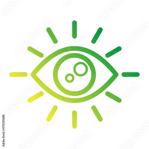 Eye gradient icon for mindful awareness and observation