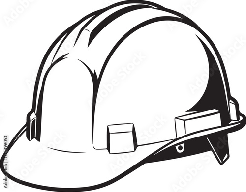 Hard hat safety gear icon silhouette