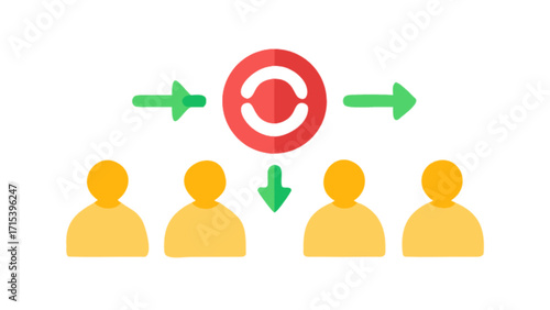 Teamwork collaboration communication strategy business process workflow management system diagram icon