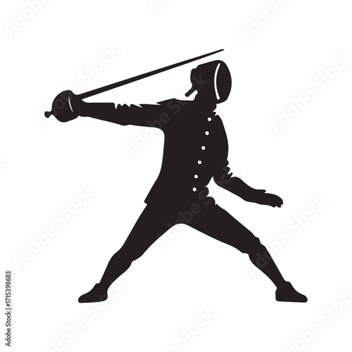 Fencing vector illustration on a white background.Simple design,perfect for various uses.