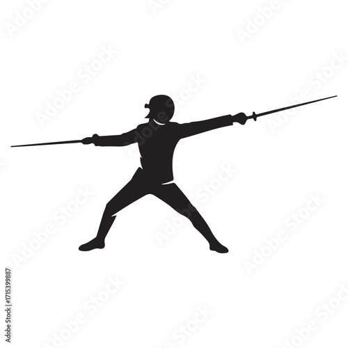 Fencing vector illustration on a white background.Simple design,perfect for various uses.