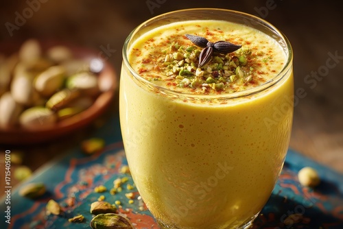 Refreshing Pistachio Lassi - A Creamy and Nutty Indian Yogurt Drink.