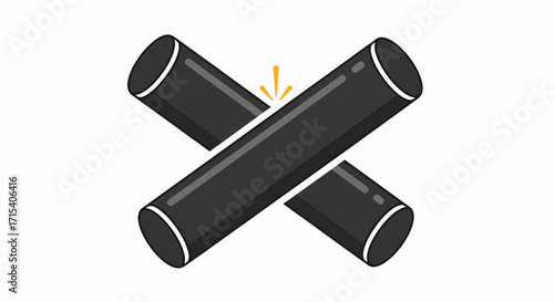 Intersecting Cylindrical Shapes with a Spark.