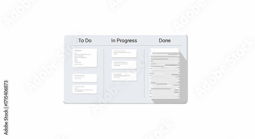 Kanban Board Illustrating Project Workflow Stages.