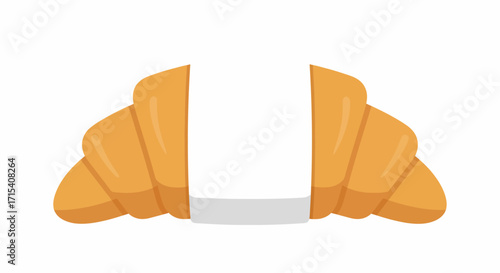 Golden Croissant with Folded Layers.