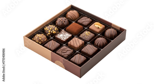 box of chocolates isolated