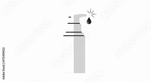 Simple Cosmetic Bottle with Droplet Dispenser.