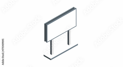Isometric Illustration of a Blank Outdoor Billboard 1.